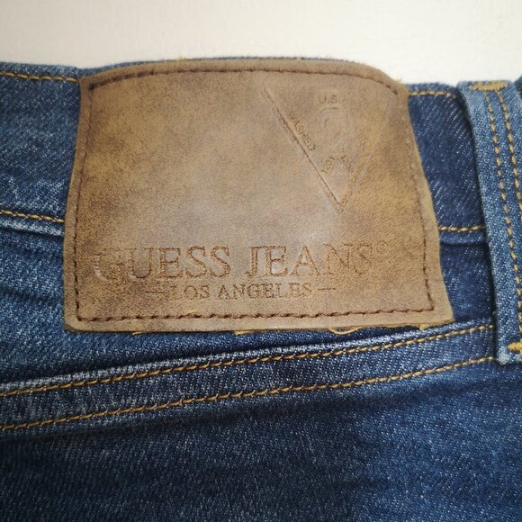 Guess Men's Size 36/32 Vermont Slim Medium Wash Blue Jeans - Picture 11 of 16